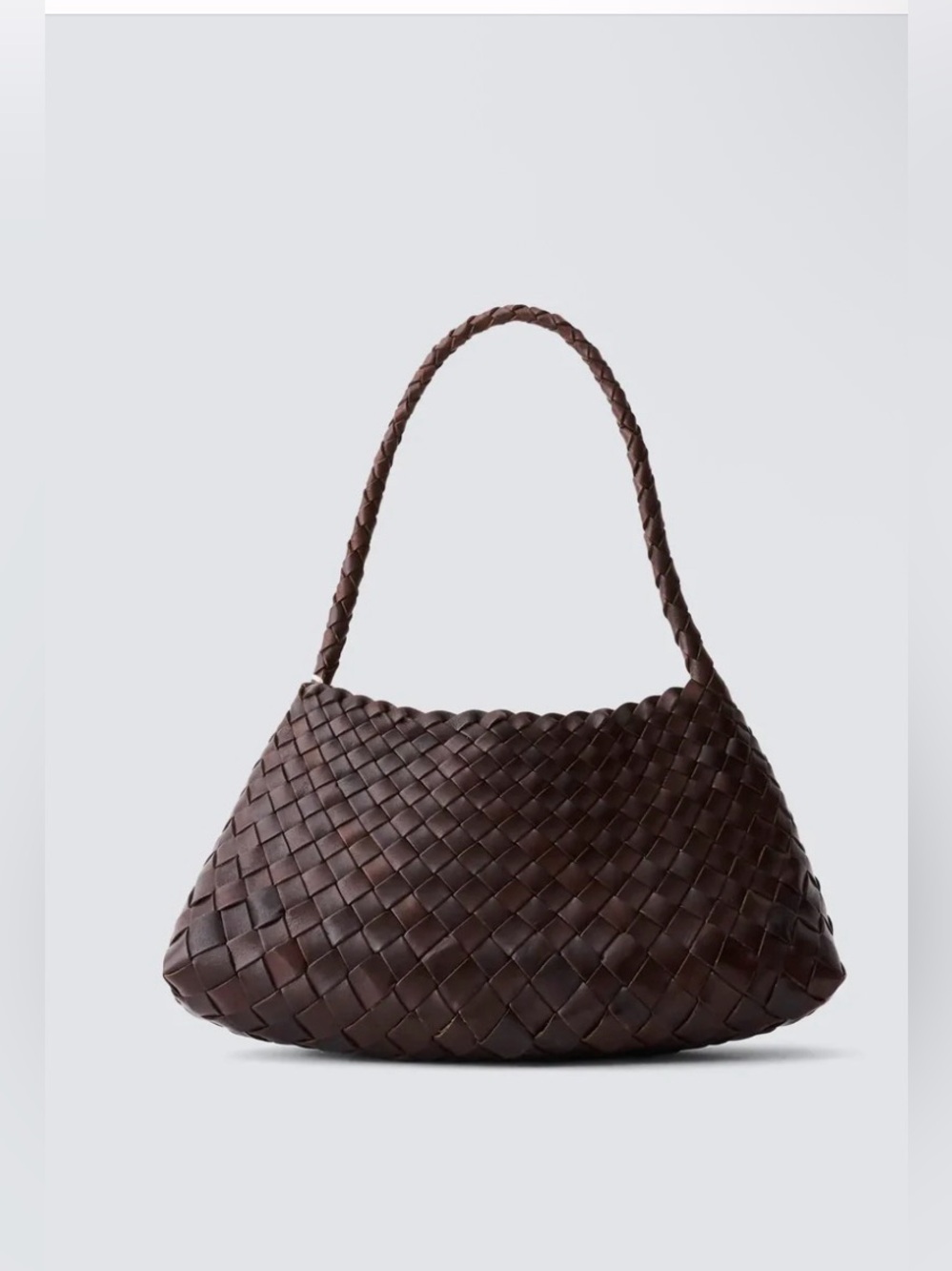 Dragon Diffusion Rosanna Leather Suede Shoulder Bag. Dark Brown. - Picture 4 of 16